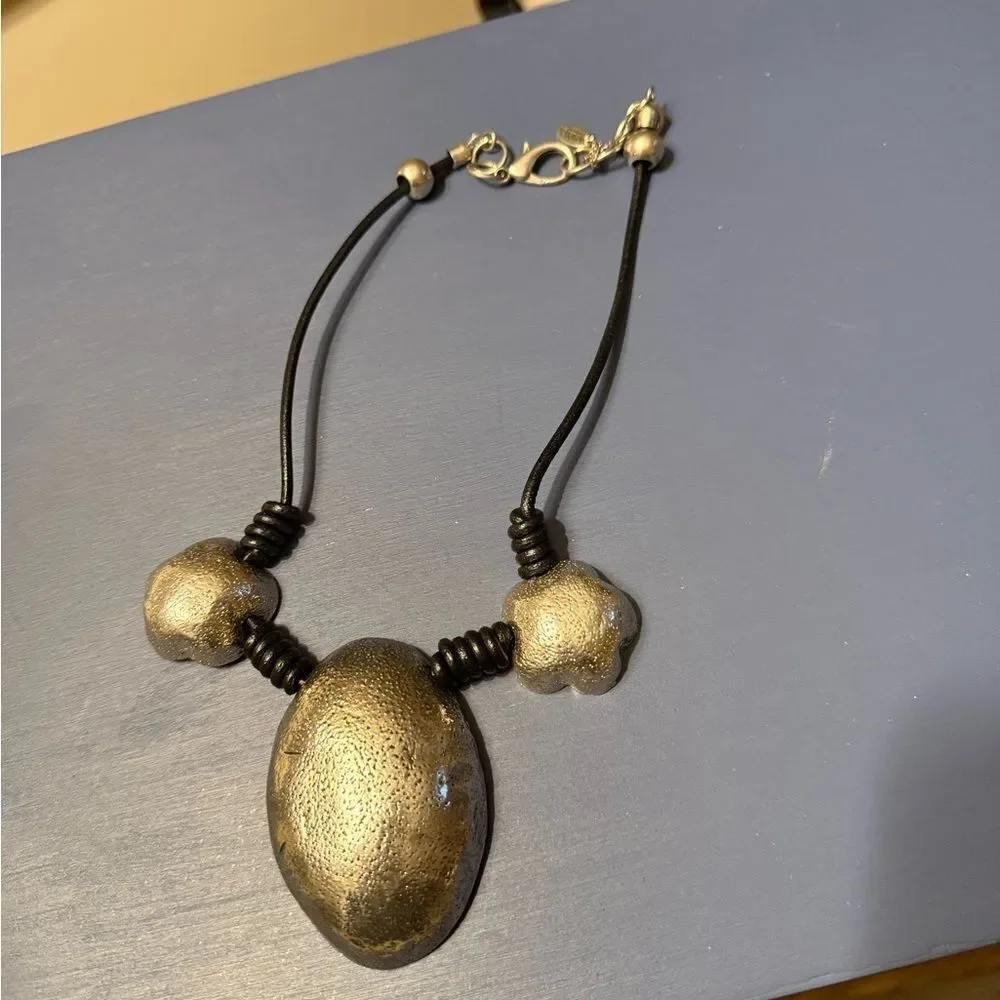 Amrita Singh Metallic Black Necklace